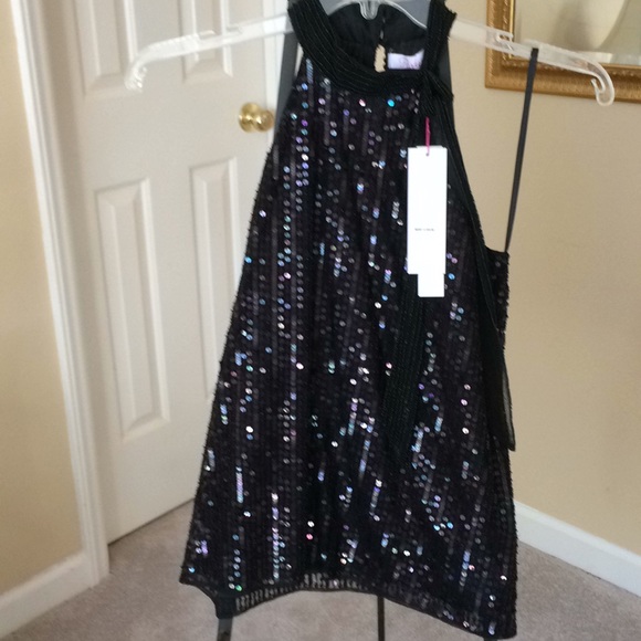 .Parker NWT Hand made  Black Beaded Top - Picture 4 of 9